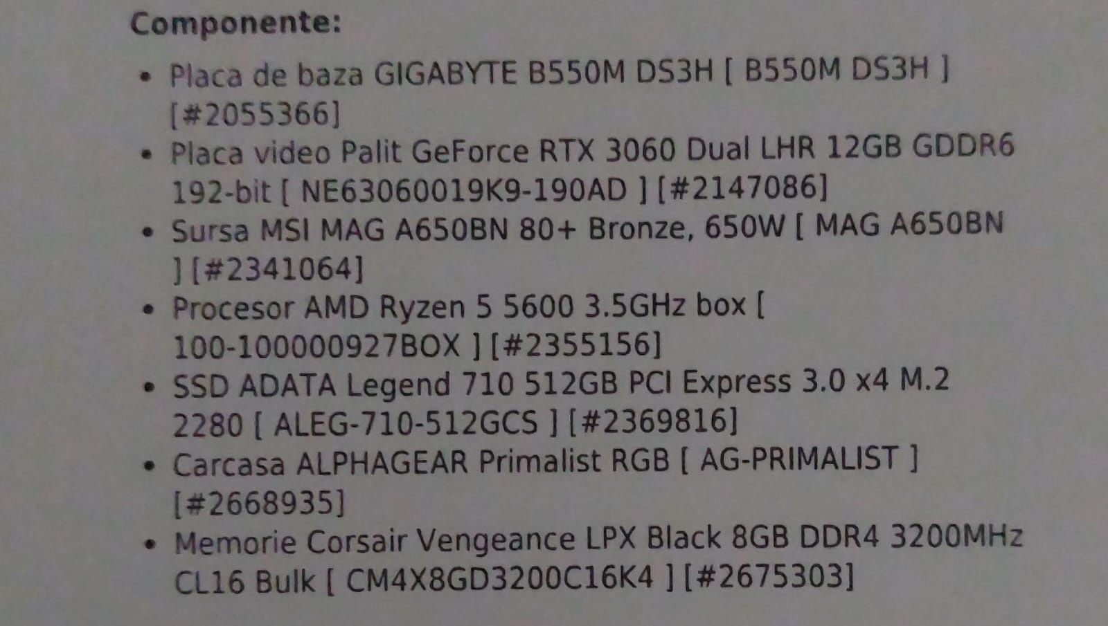 PC gaming Ryzen 5 5600 RTX 3060