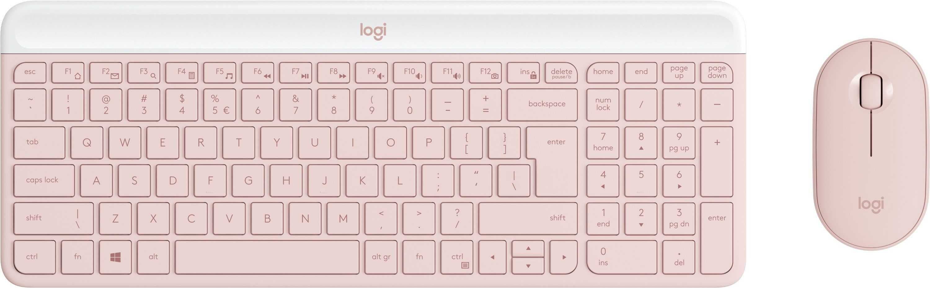 Комплект мишка и клавиатура Logitech - MK470 Slim Combo, безжични