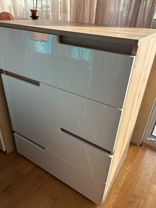 Скриин, дъб + бяло