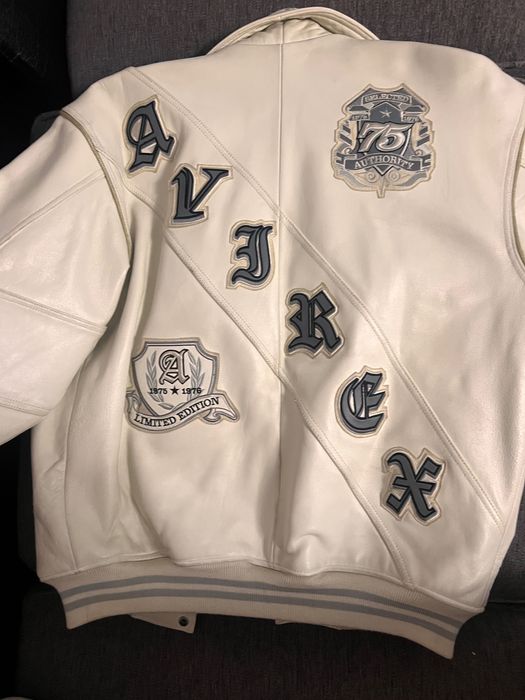 Geacă Avirex Limited Edition | Piele 100% | Albă | M | Model rar