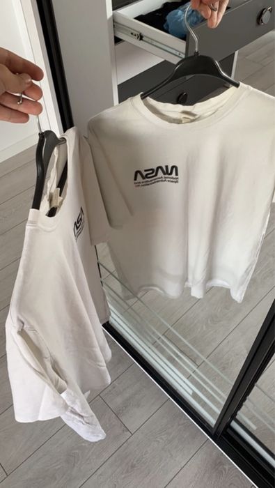 Tricou NASA ,maneca scurta (alb)