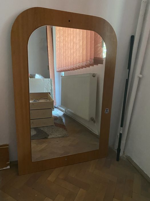 Vand oglinda tip arcada cu rama de lemn 120cm inaltime si 75 cm latime