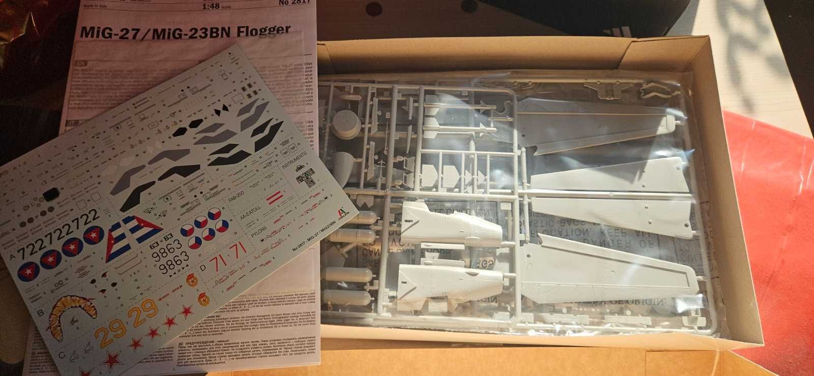 Сглобяем модел ITALERI 1:48 на МИГ-23BN/27