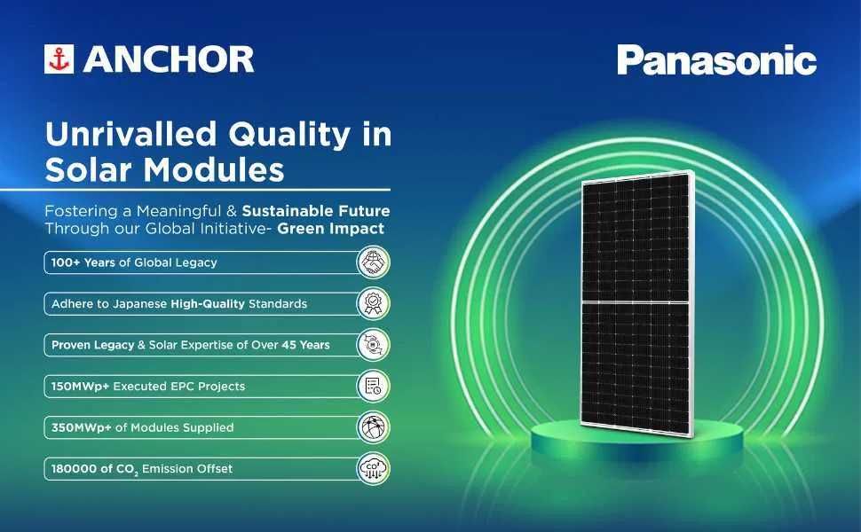 Panasonic 620W Quyosh Panel Солнечные Панели установка под ключ