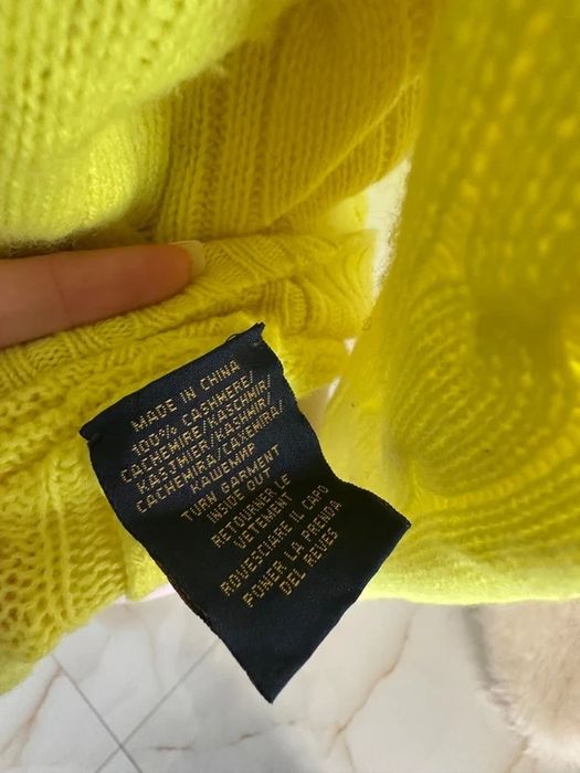 Ralph Lauren pulover galben casmir unisex