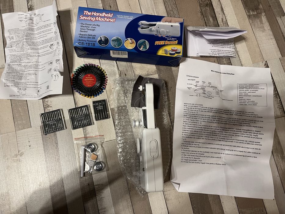 Mini masina de cusut portabila-The handheld sewing machine,cu baterii