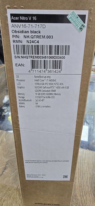 Игровой ноутбук – Acer Nitro V 16 (Korea