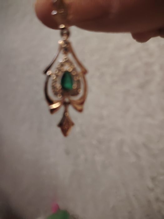 Серьги позолоченные с пробой