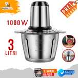 Tocător electric inox 3L, 1000W, pentru carne, legume, fructe