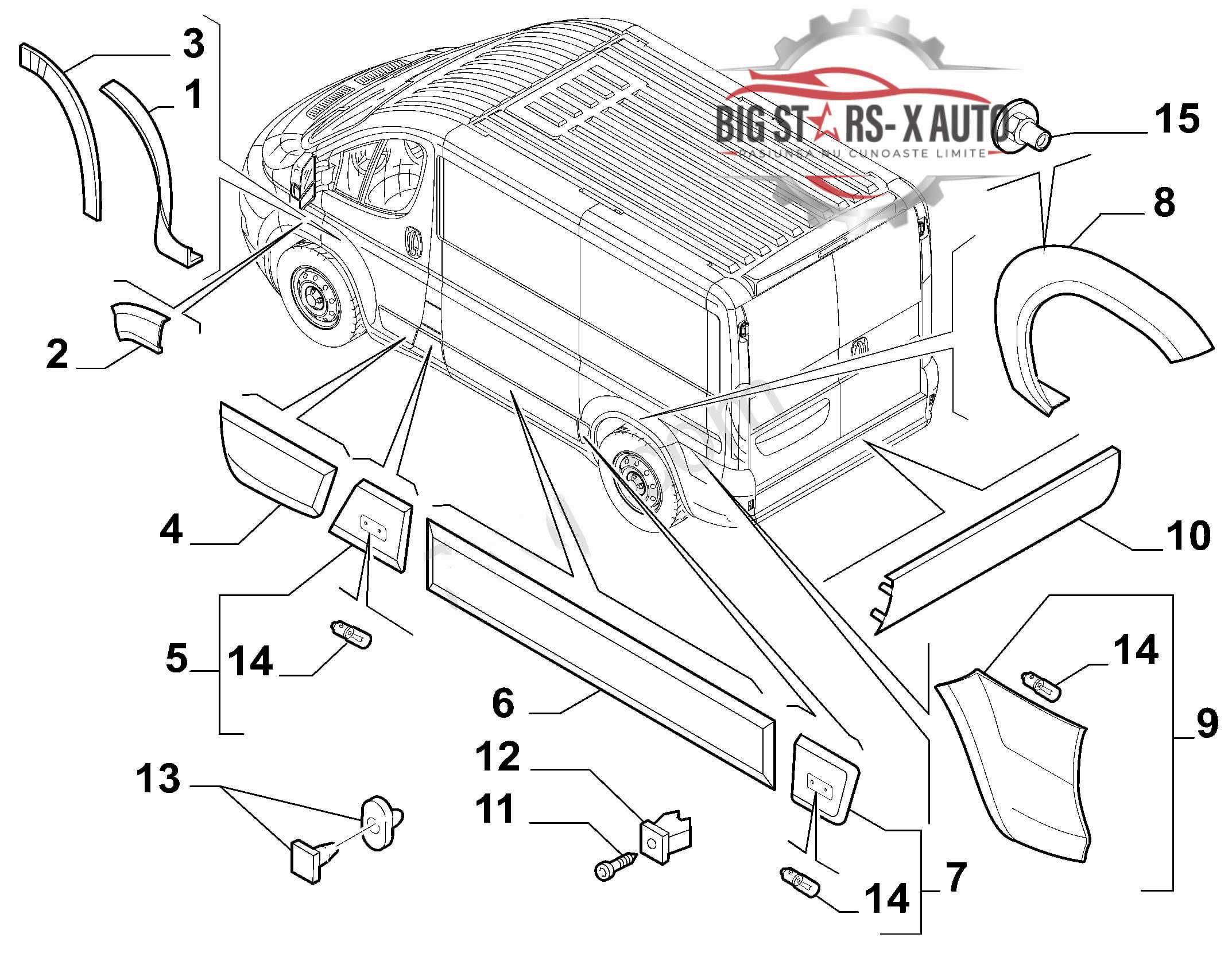 Bandou usa lateral Fiat Ducato Peugeot Boxer Citroen Jumper