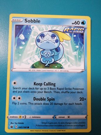 Sobble Pokemon Card