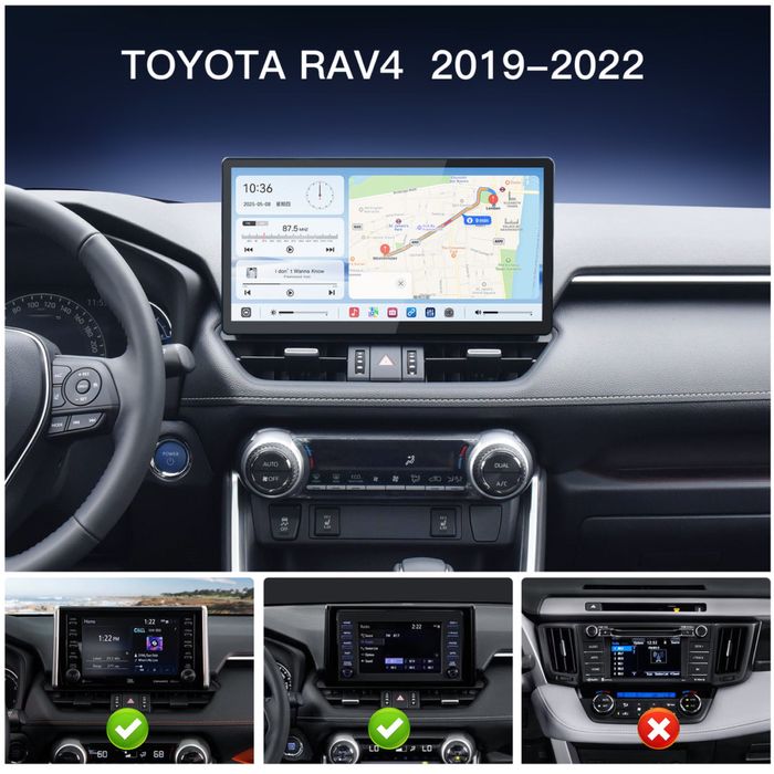 Navigație Touchscreen GPS CarPlay Android Auto Toyota Rav4 2019-2022