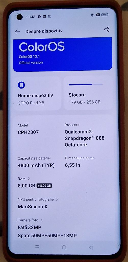 Oppo find X5, 5G, 256GB, 8GB RAM, Dual Sim,