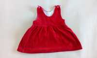 Детска червена рокля, 68-74 см, 6-9 месеца - само по телефон!