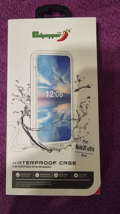 IP68 Waterproof кейс Samsung Note 20 + каишка