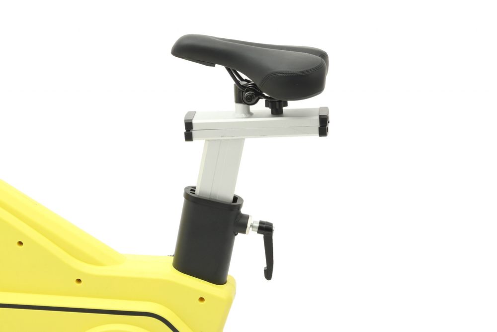 Bicicleta spinning, Zoco Body Fit® DGDC003, Volanta 13 kg, Galben