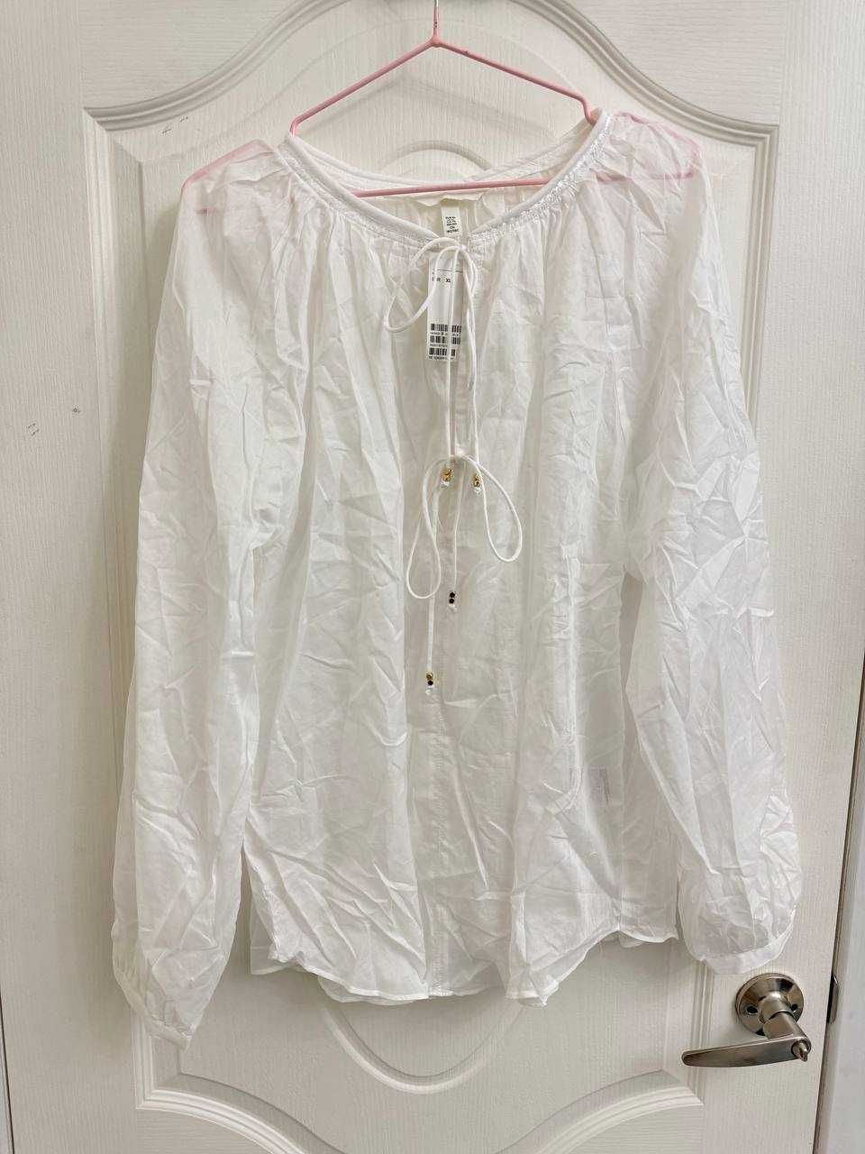 Новые блузки /рубашки хлопок /лен H&M, размер XL (54/60)