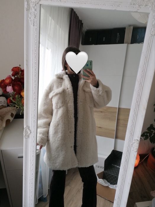 Палто Liu Jo от еко вълна с джобове