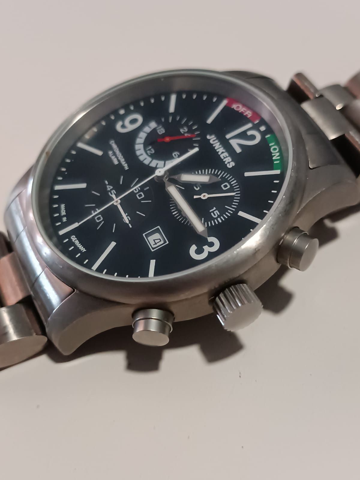 Ceas Bărbătesc Chronograph Junkers Flight Record G38 Titan-Alarm