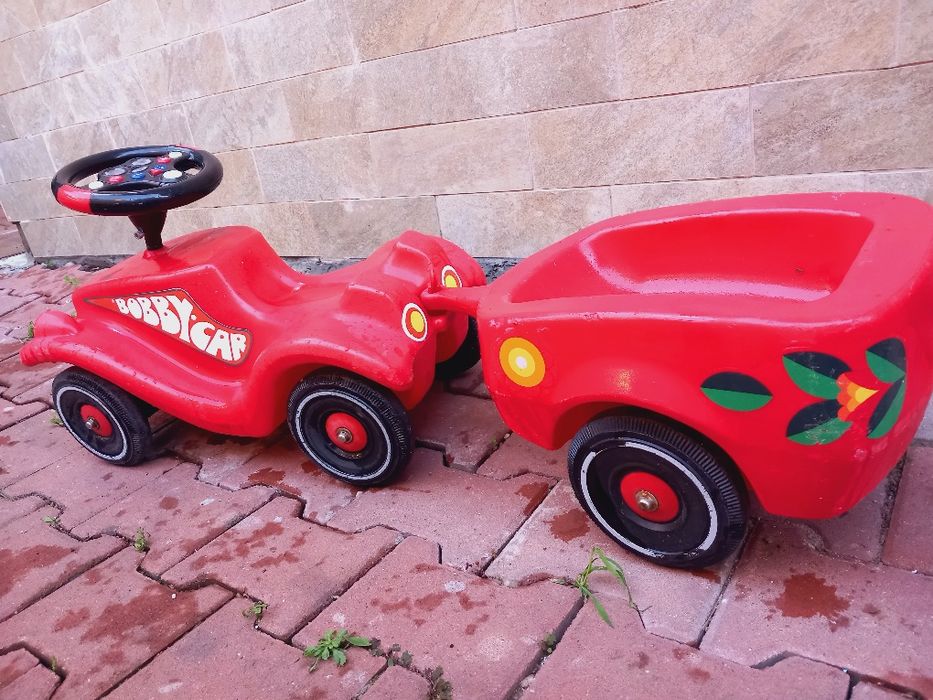 Vand jucarie pentru copii masinuta cu remorca