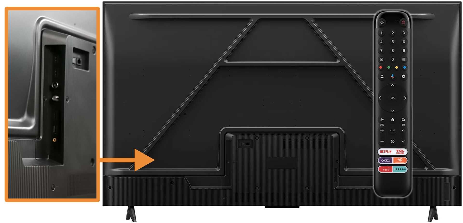 телевизор TCL 65 V6B  SMART TV нови партия. 2024 года. низки цена