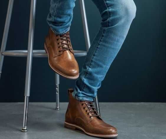 Ghete lace up 41 premium Pantofola D'Oro Italy NOI piele naturala