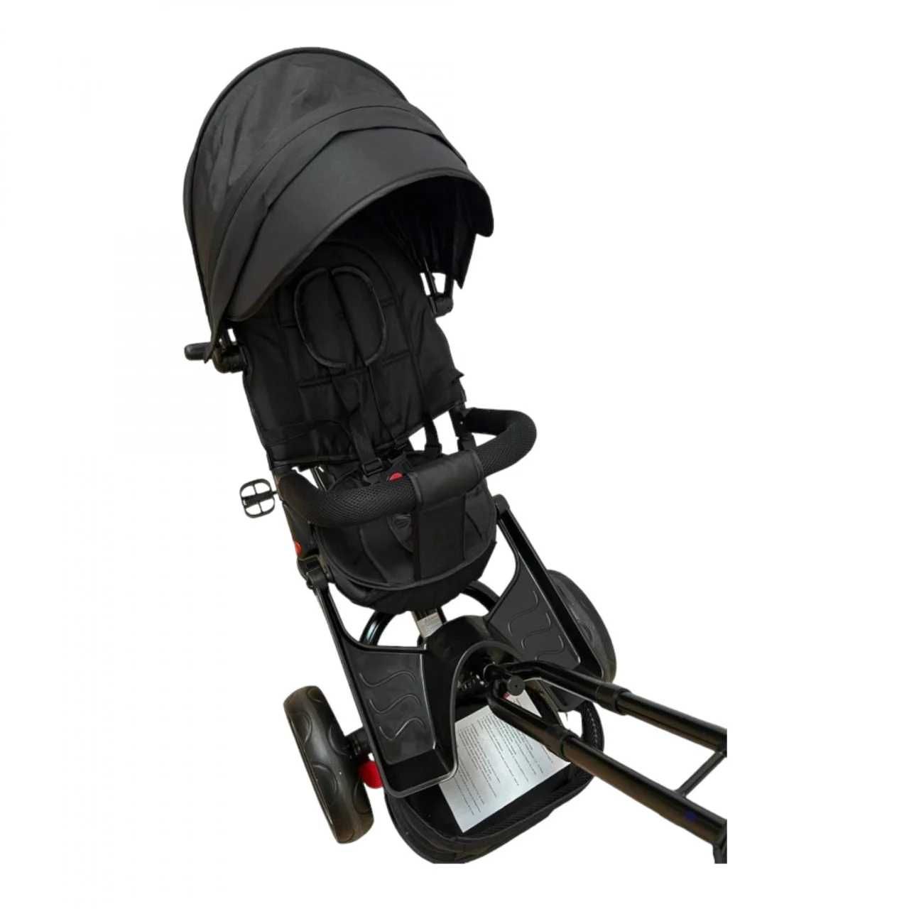 Tricicleta copii cu pozitie de somn muzica / lumini 8 luni-4 ani NEGRU