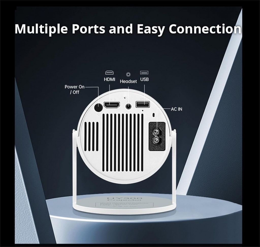 Преносим мини проектор,Android 11,HDMI връзка,USB,AV, Audio jack3.5mm,