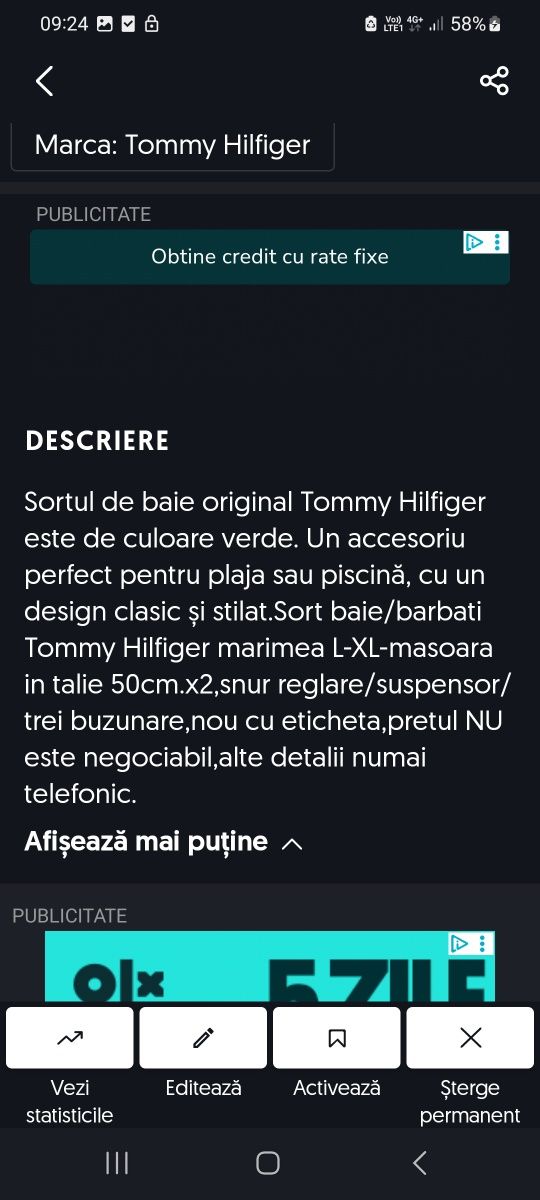 Sort baie Tommy Hilfiger original