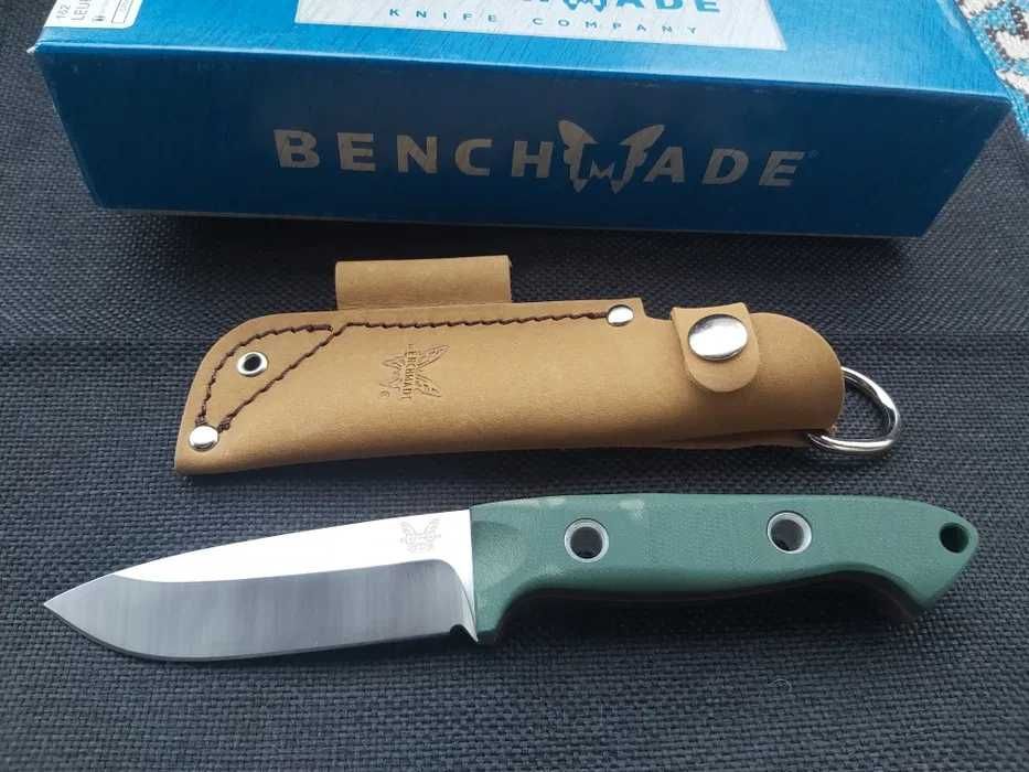Cuțit fix Benchmade Bushcrafter 162 cu teacă de piele