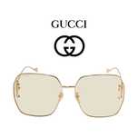 Ochelari de Soare Dama Gucci Yellow Oversized GG1207S 002 - Noi!