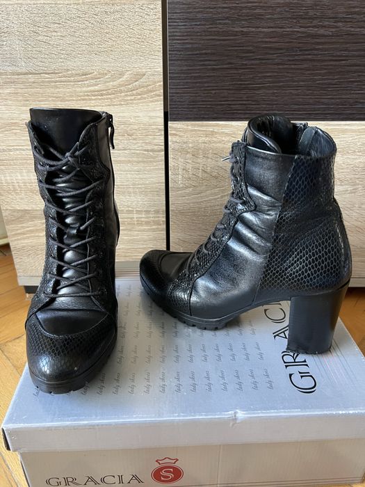 Черни боти, естествена кожа, 38 н-р реално