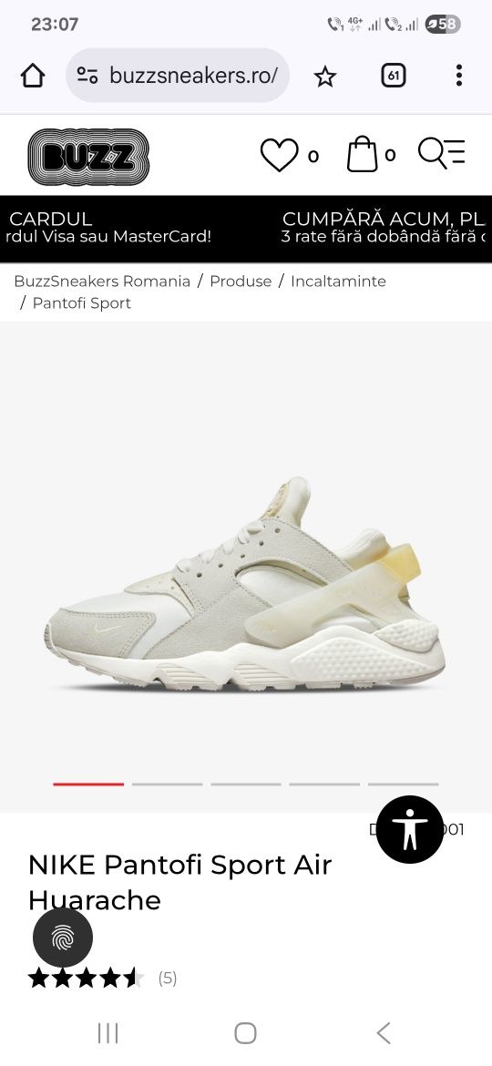 Adidași Nike Air Huarache (39 40 40,5 41 noi, originali)