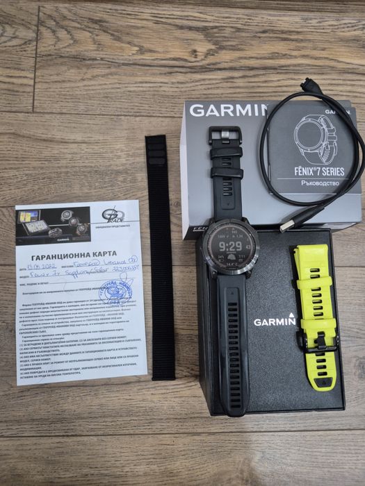 Garmin Fenix 7X Sapphire Solar Titanium 51mm • Сапфир • Титан