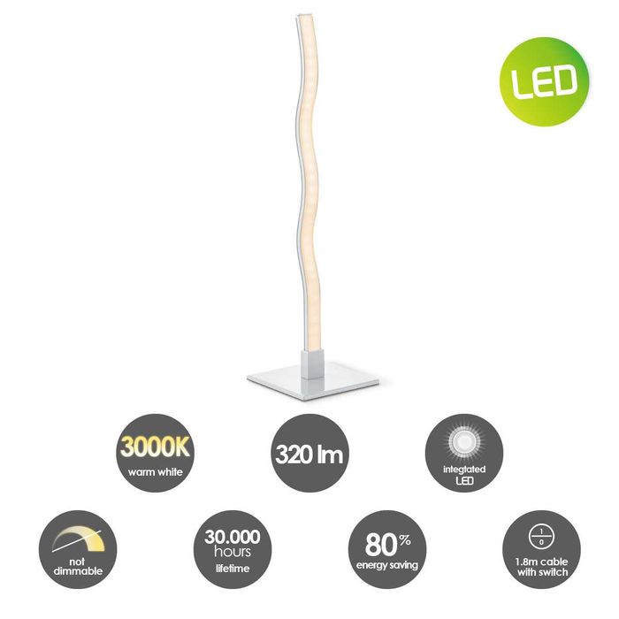 Lampă de masă cu LED, Home sweet home BASE, 38 cm, Aluminiu