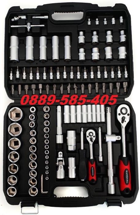 Качествено РУСКО гедоре от 108 части на марката Marshal в куфар