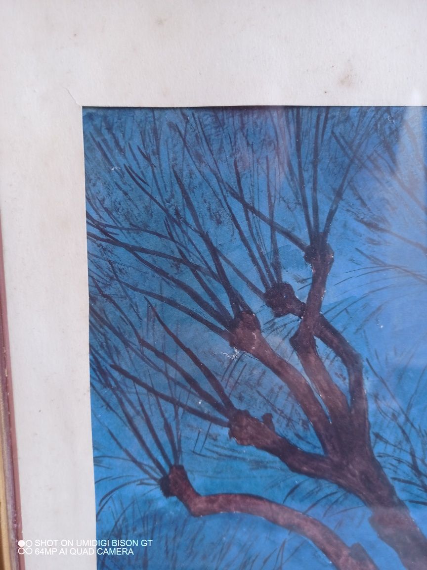 Tablou pictat in culori de apa semnat R. Forster pictor consacrat