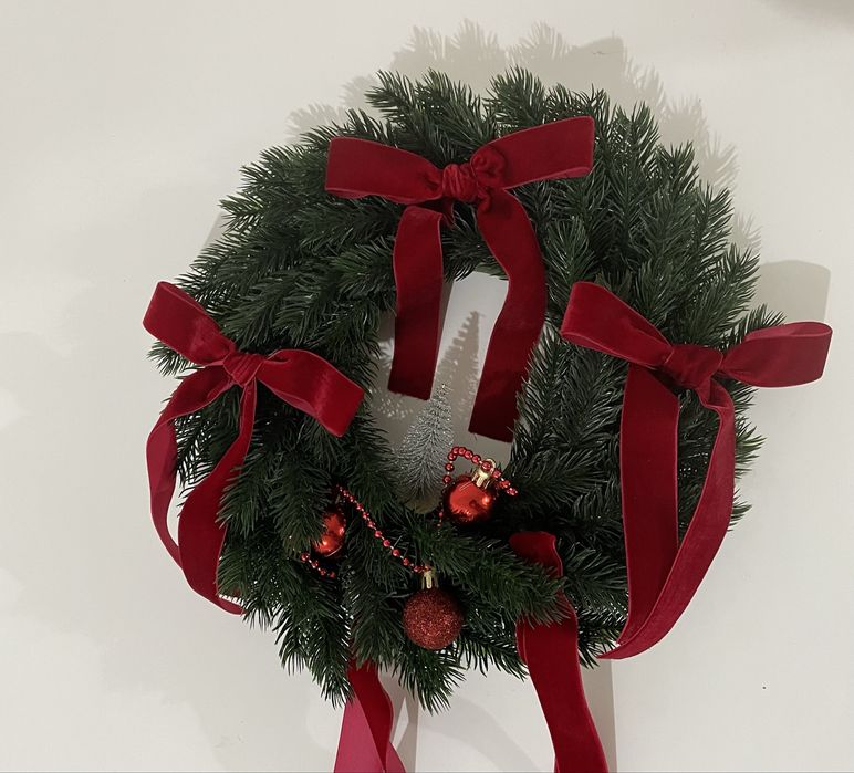 Coroniță Craciun burgundy