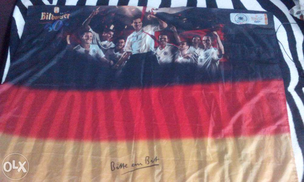 steag cu imprimeul tim.Germaniei campioana mondialului din Brazil 2014