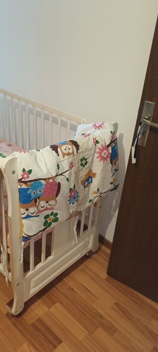 Pătuț bebelusi cu saltea și accesorii