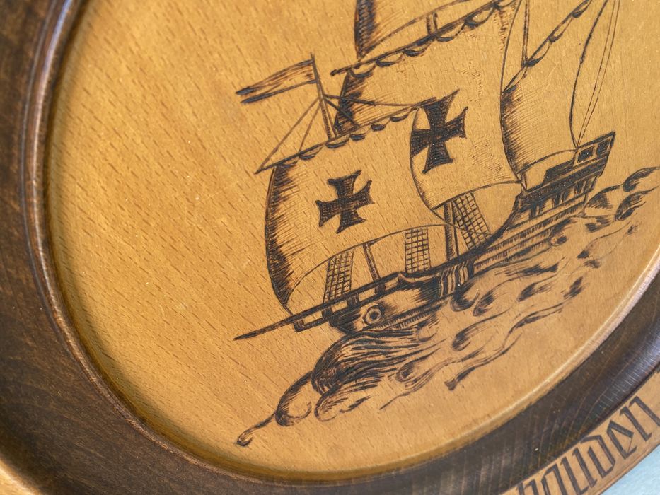 Немско пано за стена от дъб - кораб