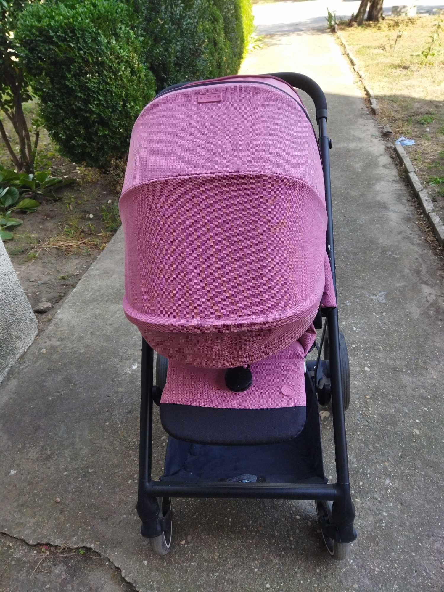 Количка  2 in 1 Cybex Balios S Lux Blk Magnolia Pink,