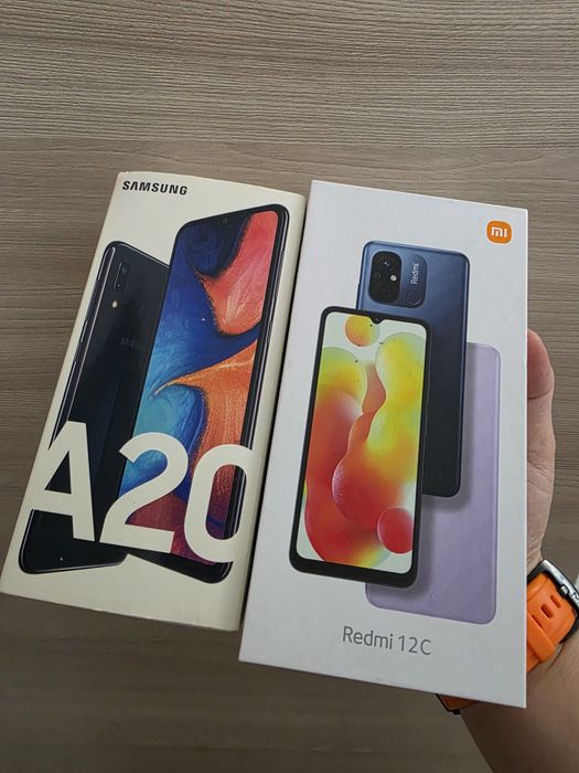 samsung a20 redmi 12c с коробкой