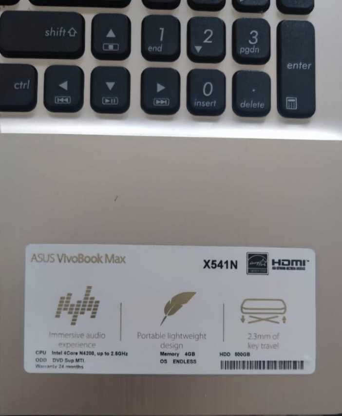 Vand laptop Asus X541N