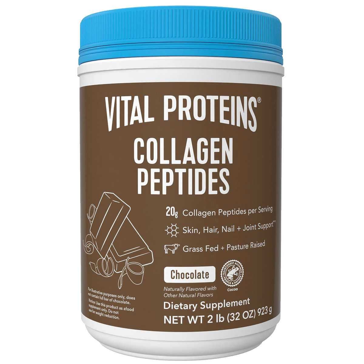 Шоколадный коллаген Vital Proteins , Collagen Peptides 923 грамма