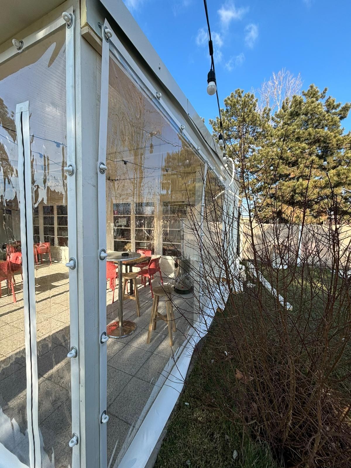 Folie Cristal transparenta, închidere terase/ terasa, folie premium
