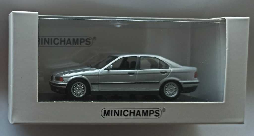 Macheta BMW seria 3 4 usi E36 "Pisicuta" 1991 silver - Minichamps 1/43