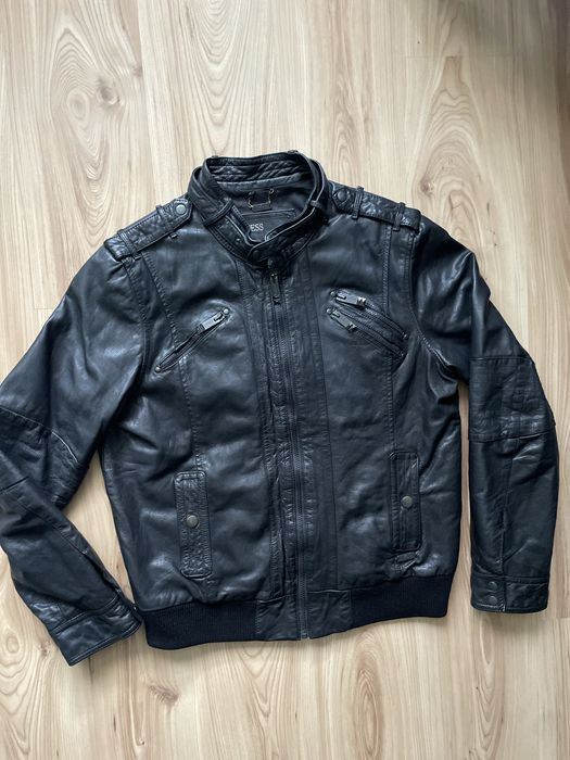 GUESS / мъжко кожено(естествена) яке L