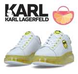 KARL LAGERFELD № 39 – Дамски кожени кецове "WHITE & YELLOW" нови