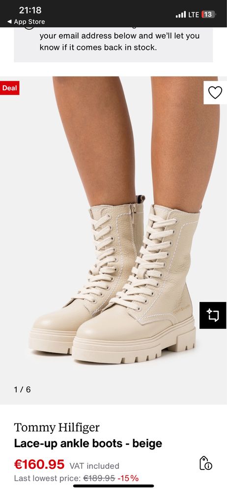 Дамски боти Tommy Hilfiger 39 н